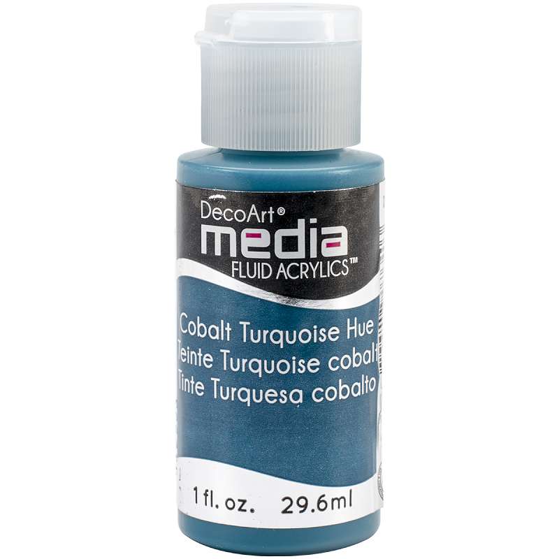 Media Fluid Acrylic Paint 1oz Cobalt Turquoise (Series 4)