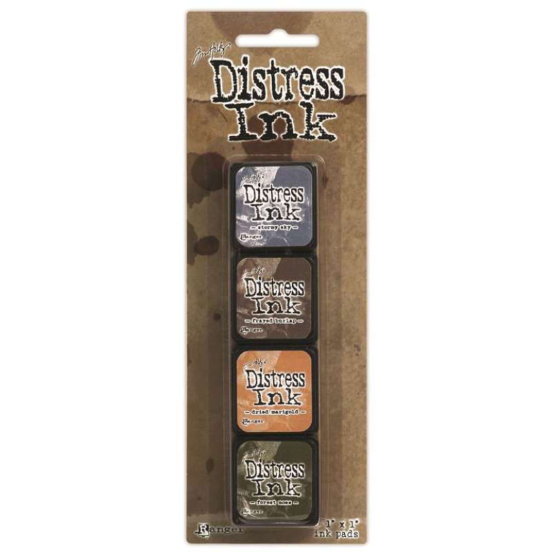 Distress Mini Ink Pads 4/Pkg Kit 9