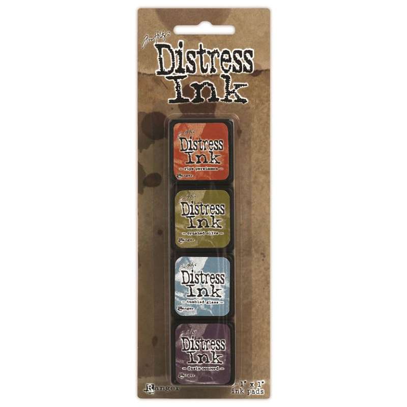 Distress Mini Ink Pads 4/Pkg Kit 8