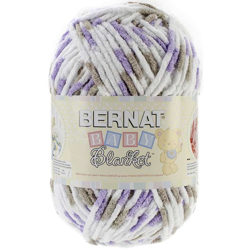 Baby Blanket Big Ball Yarn Little Lilac Dove Print