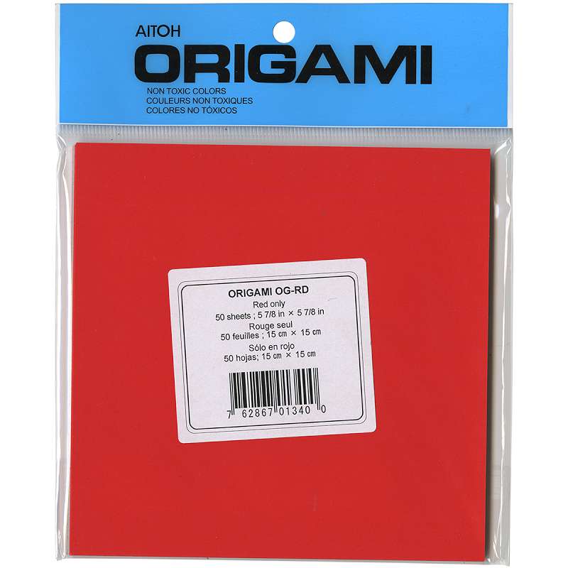 Origami Paper 5.875"X5.875" 50 Sheets Red