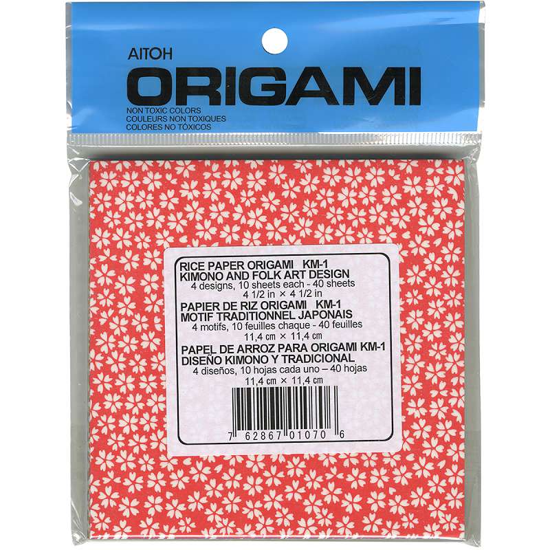 Origami Paper 4.5"X4.5" 40 Sheets Kimono & Folk Art
