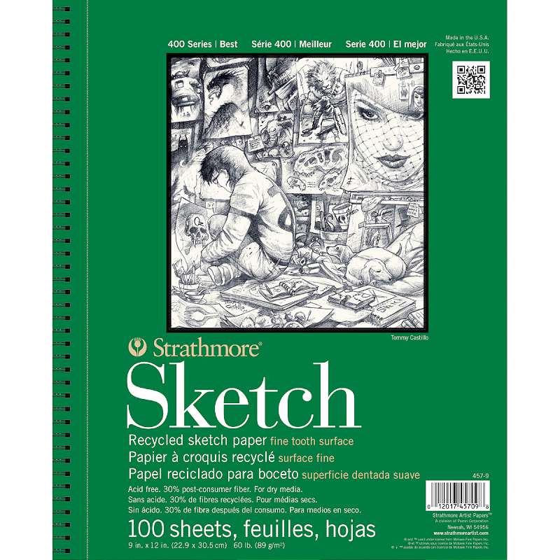 Strathmore Sketch Spiral Paper Pad 5.5"X8.5" 100 Sheets