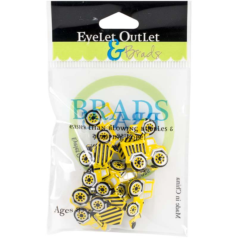 Eyelet Outlet Shape Brads 12/Pkg Work Truck