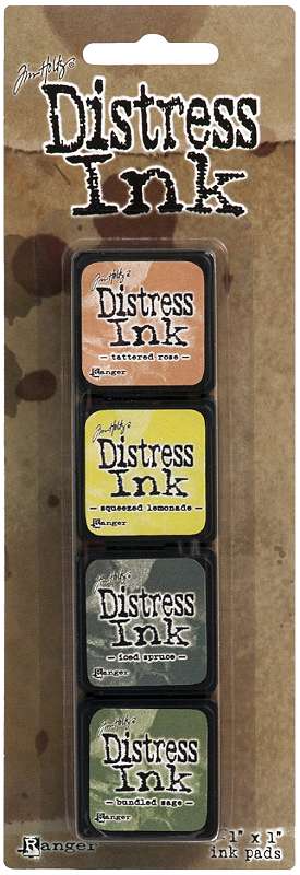 Distress Mini Ink Pads 4/Pkg Kit 10
