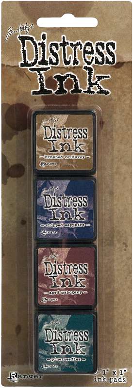 Distress Mini Ink Pads 4/Pkg Kit 12