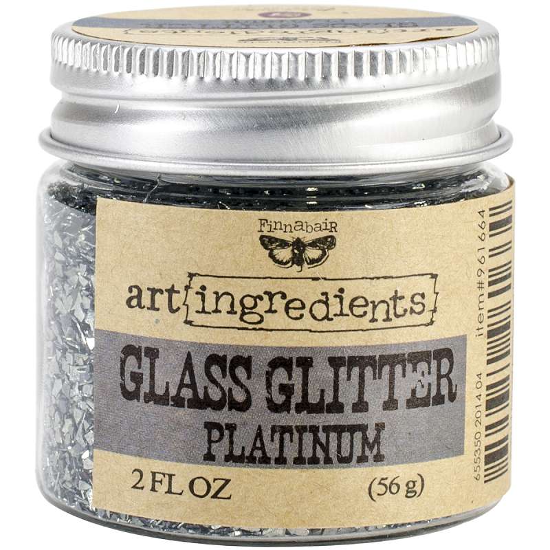 Finnabair Art Ingredients Glass Glitter 2oz Platinum
