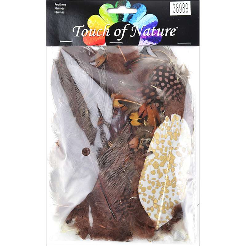 Packaged Feathers 7g Chocolate, Natural & Sienna
