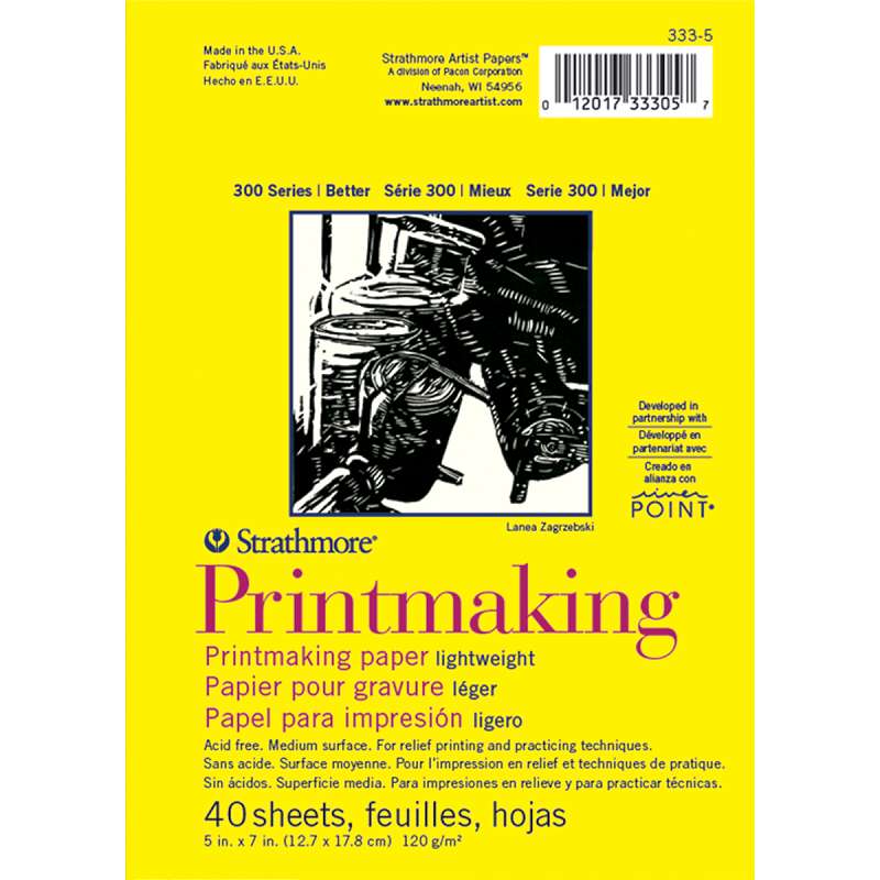 Strathmore Printmaking Paper Pad 5"X7" 40 Sheets