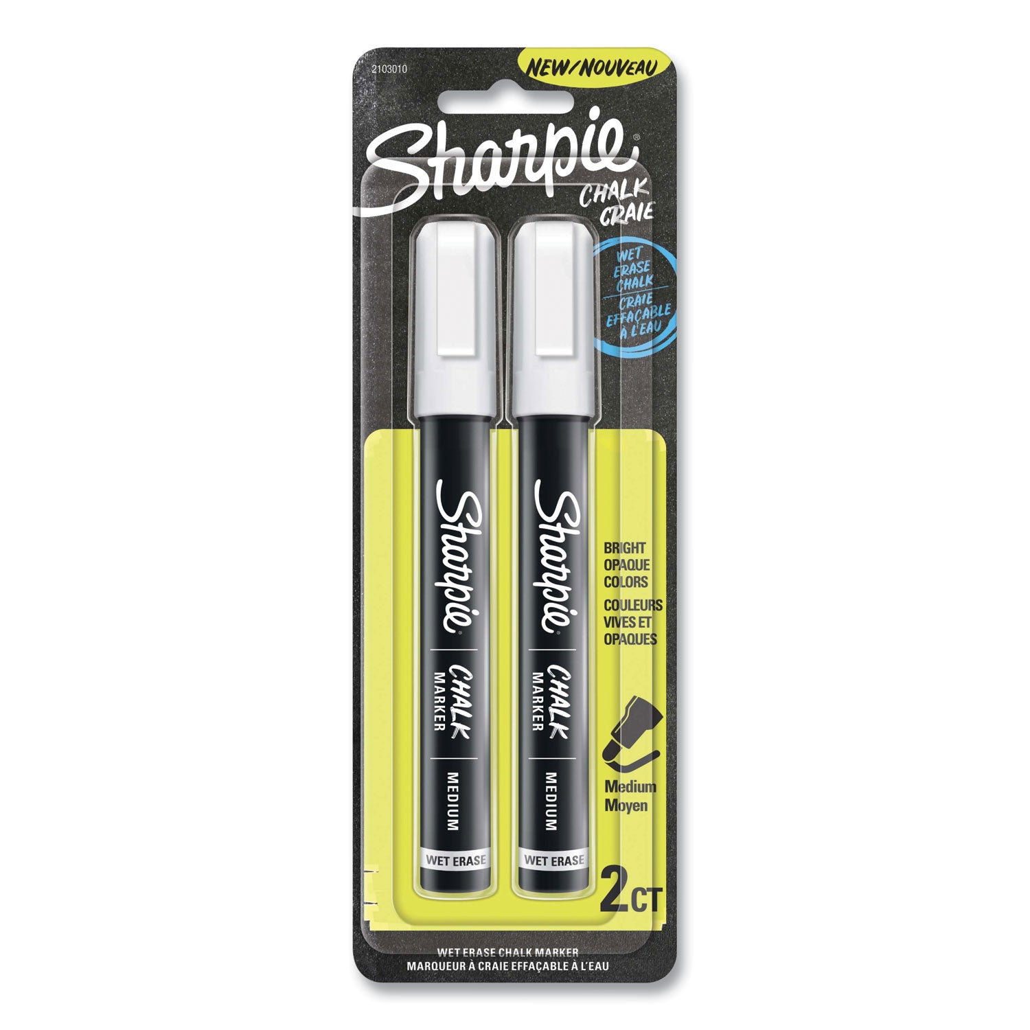 Sharpie Wet Erase Chalk Marker 2/Pkg White