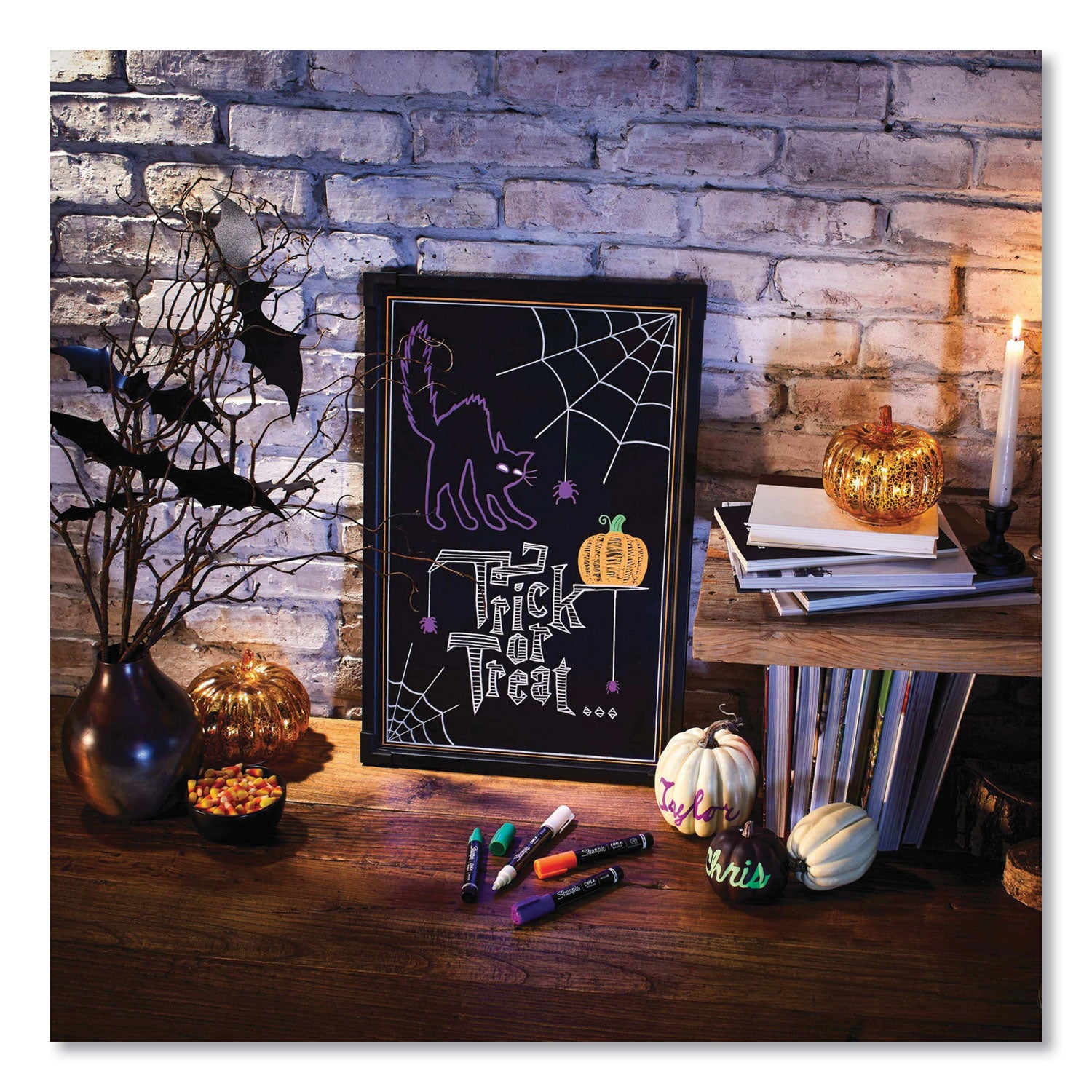 Sharpie Wet Erase Chalk Marker 2/Pkg White