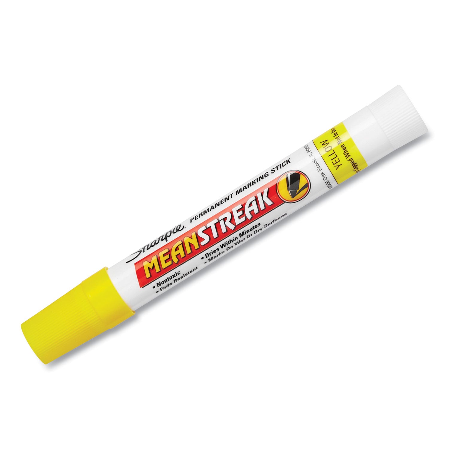 Sharpie® Mean Streak Marking Stick, Broad Tip, Yellow