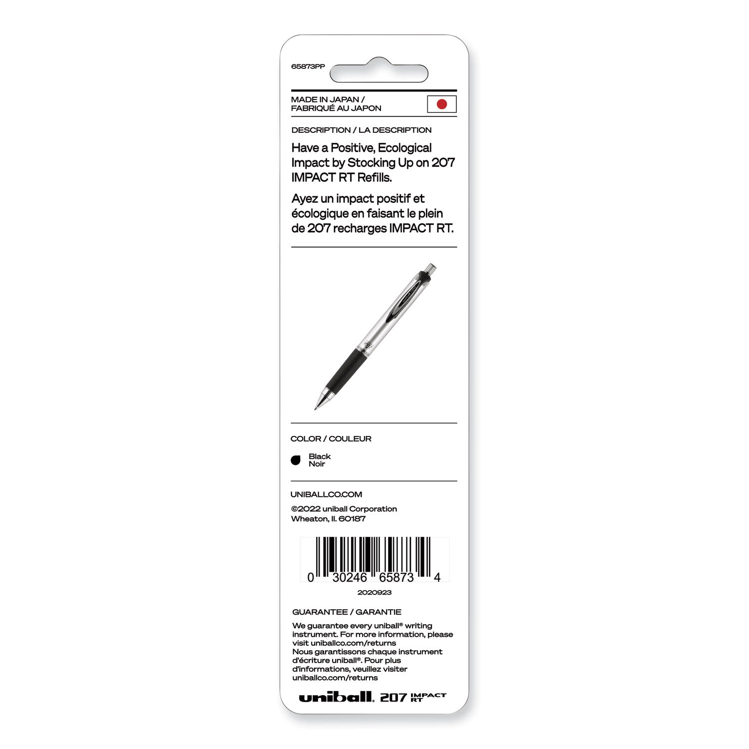 Refill for uni-ball Gel IMPACT RT Roller Ball Pens, Bold, Black, 2/Pack