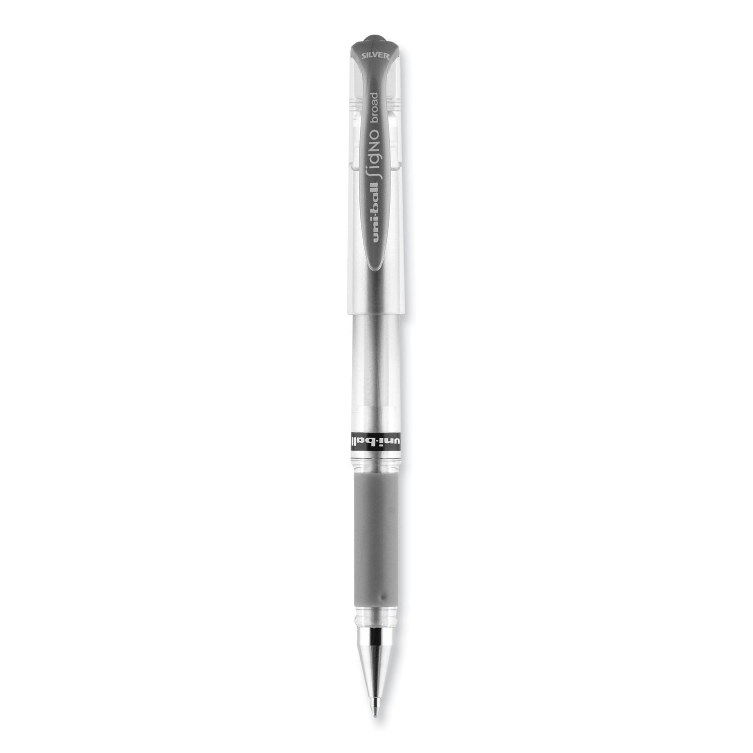 uni-ball Impact Gel Pens, Bold Point (1.0mm), Metallic Silver, 
