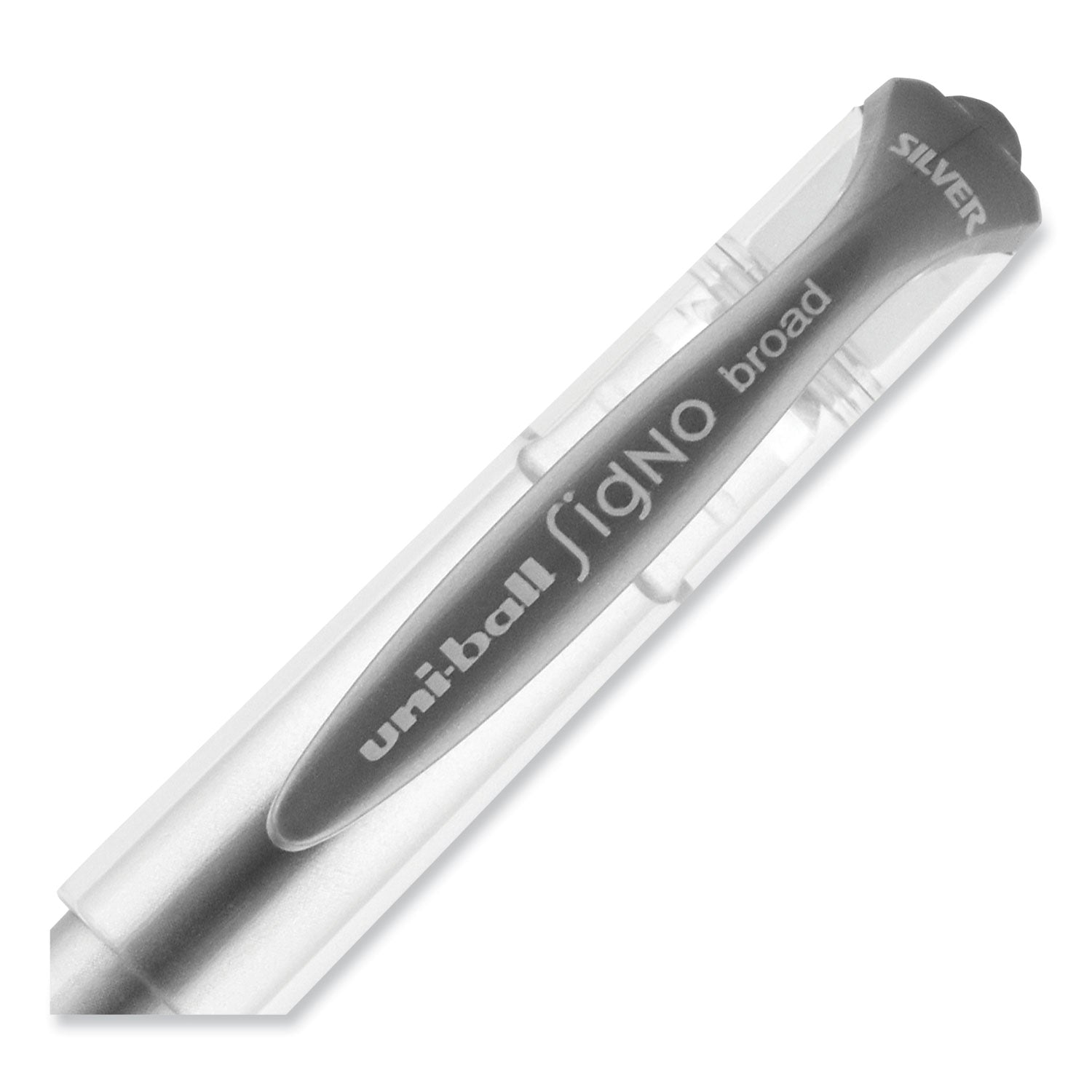 uni-ball Impact Gel Pens, Bold Point (1.0mm), Metallic Silver, 