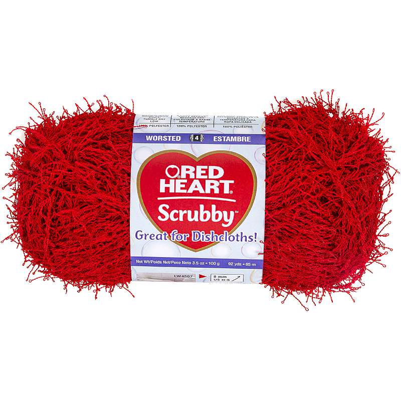 Red Heart Scrubby Yarn Cherry