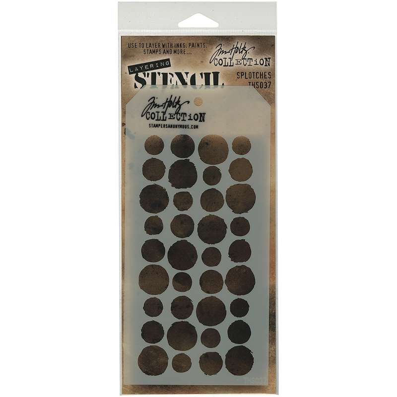 Tim Holtz Layered Stencil 4.125"X8.5" Splotches