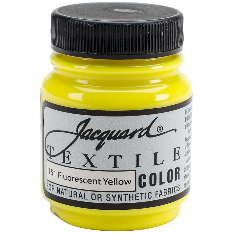 Jacquard Textile Color Fabric Paint 2.25oz Fluorescent Yellow
