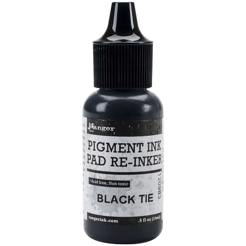 Pigment Pad Re-Inker .5oz Black Tie
