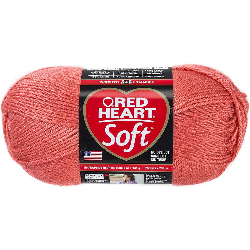 Red Heart Soft Yarn Coral