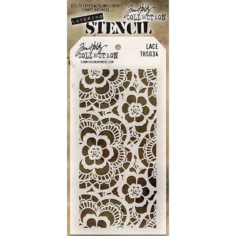 Tim Holtz Layered Stencil 4.125"X8.5" Lace