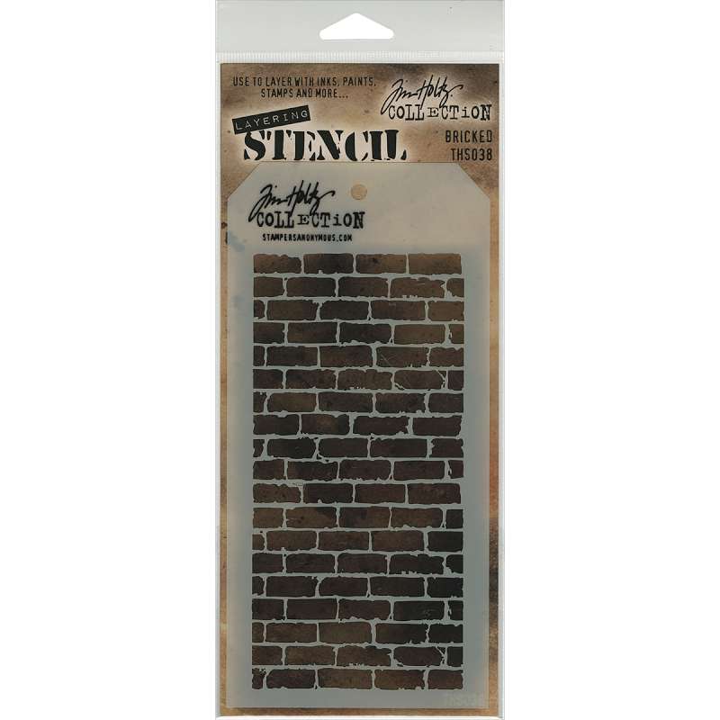 Tim Holtz Layered Stencil 4.125"X8.5" Bricked