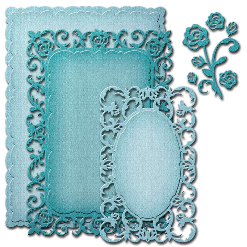 Spellbinders Nestabilities Decorative Elements Dies Romantic Rose