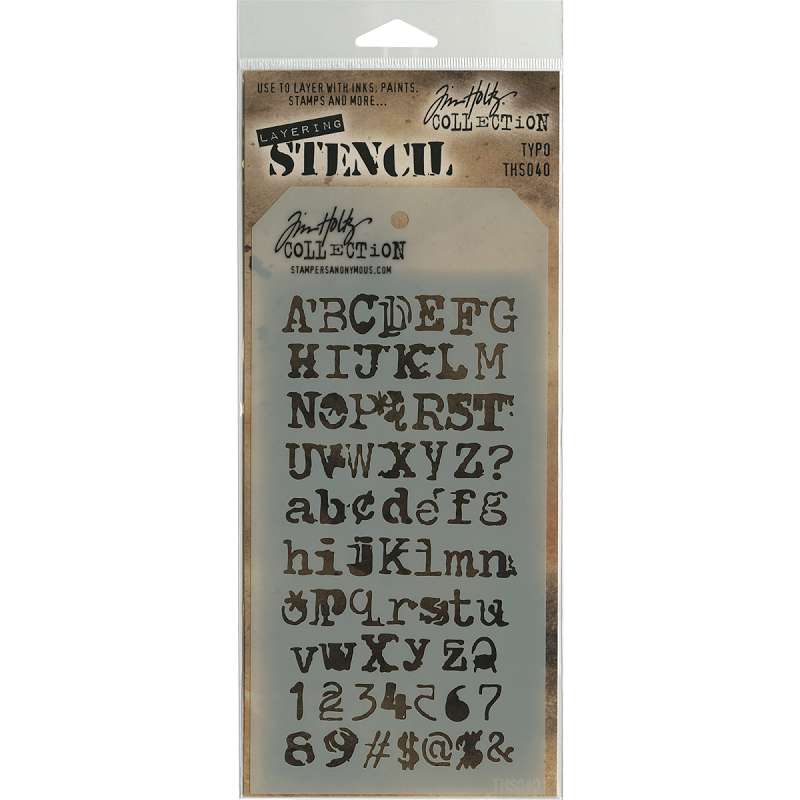 Tim Holtz Layered Stencil 4.125"X8.5" Typo