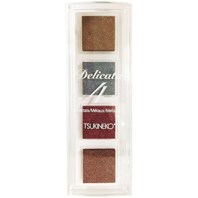 Delicata Pigment Ink Pad 4 Colors Metals - Gold, Silver, Copper & Bronze