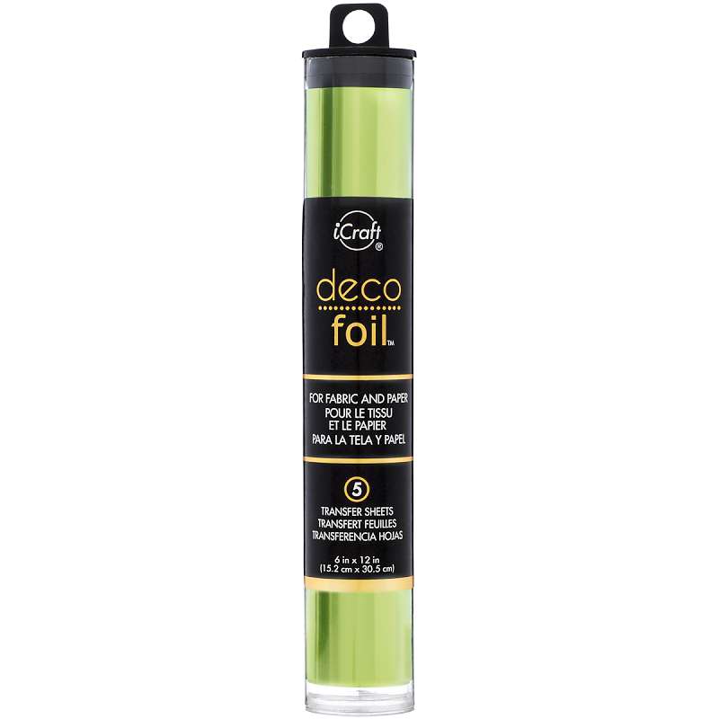 Deco Foil Transfer Sheets 6"X12" 5/Pkg Lime (satin)