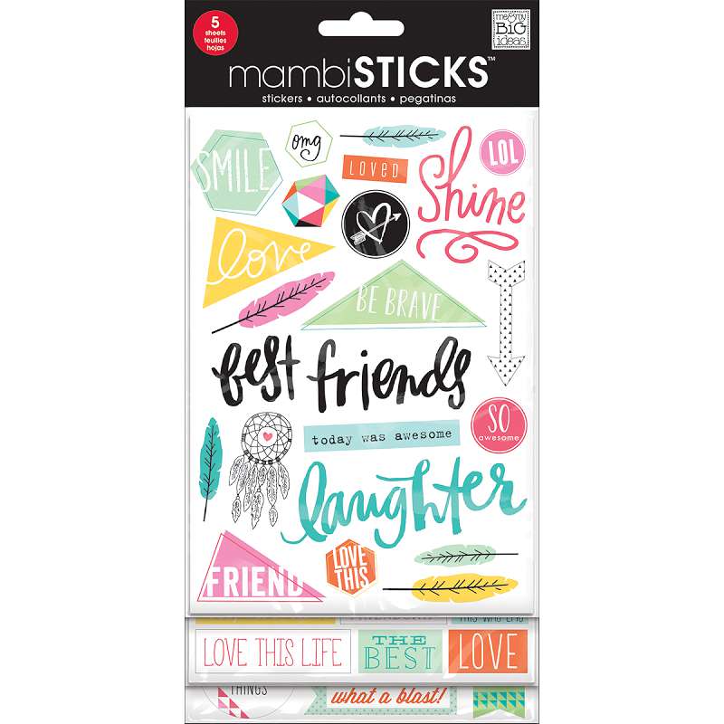 Glitter Stickers Value Pack Geometric Friends