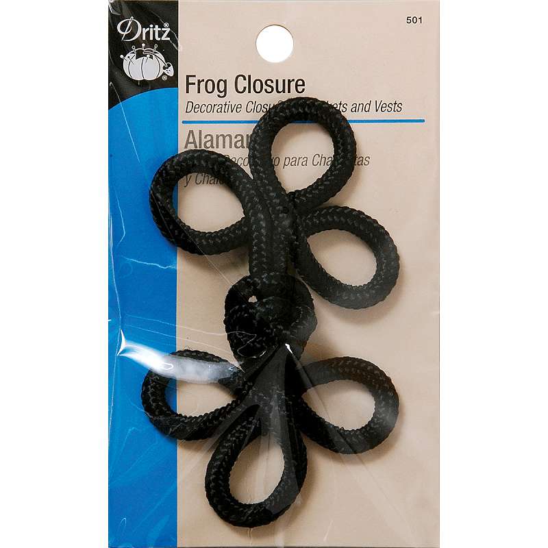 Frog Closure Black 4"