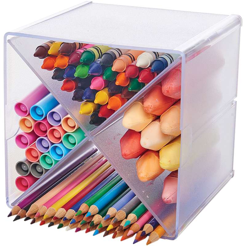Stackable X-Divided Storage Organizer 6"X6"X6" Clear