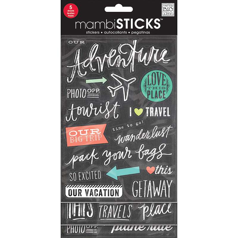 Glitter Stickers Value Pack Chalk - Tourist