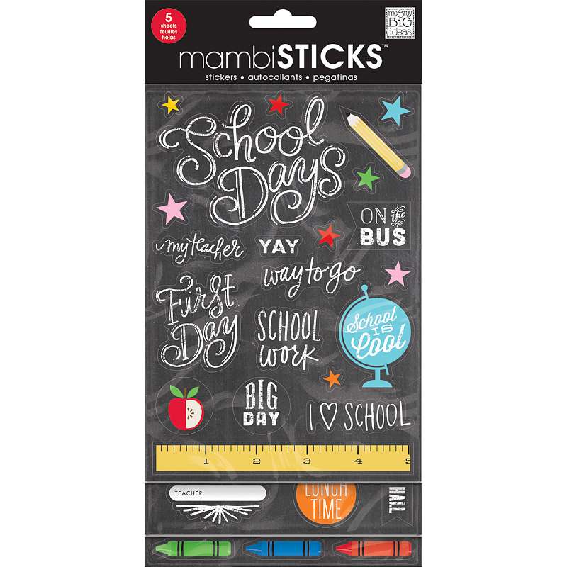 Glitter Stickers Value Pack Chalk - School Today