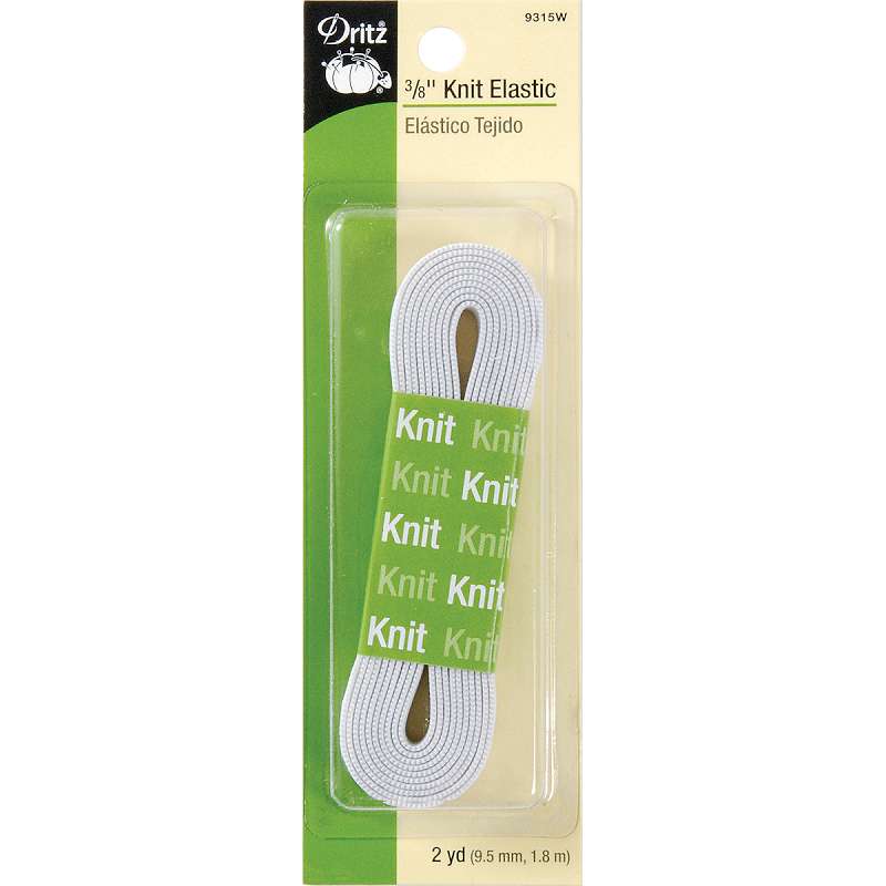 Knit Elastic 3/8"X2 Yards White