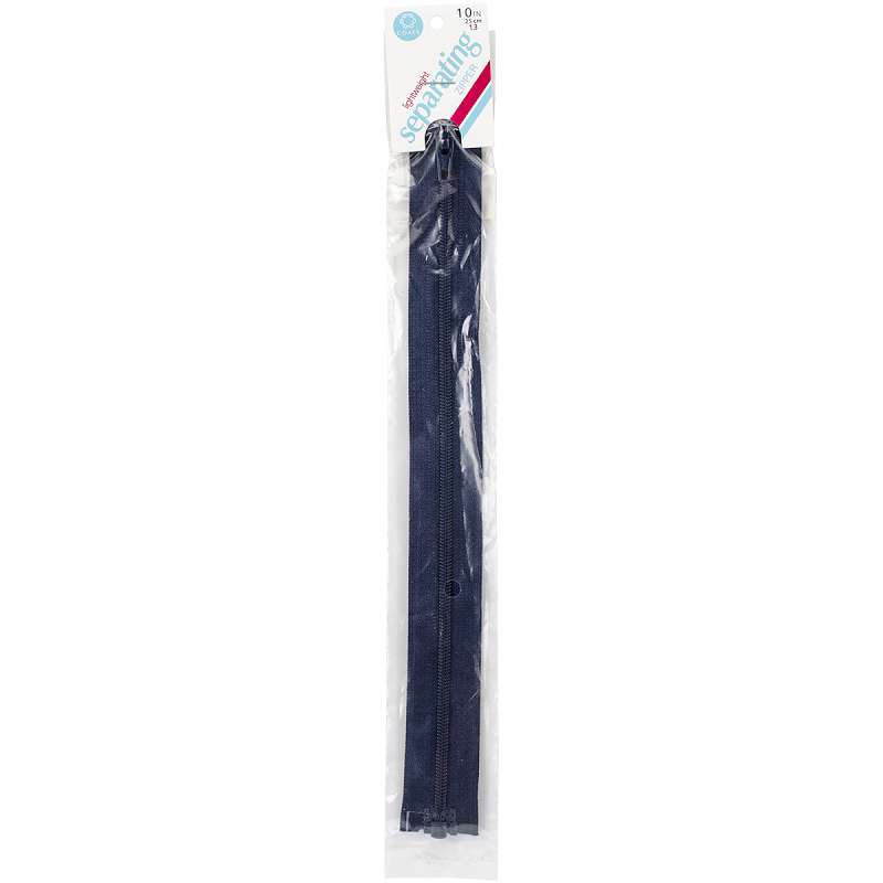 Lightweight Separating Zipper 10" Navy