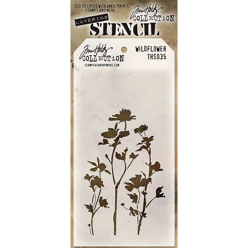 Tim Holtz Layered Stencil 4.125"X8.5" Wildflower