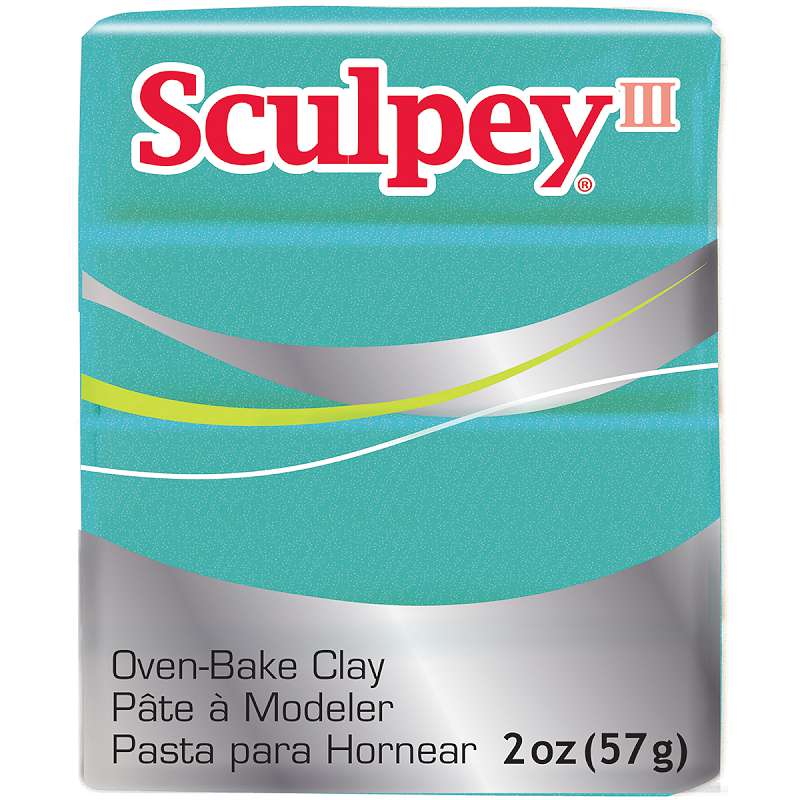 Sculpey III Polymer Clay 2oz Teal Pearl