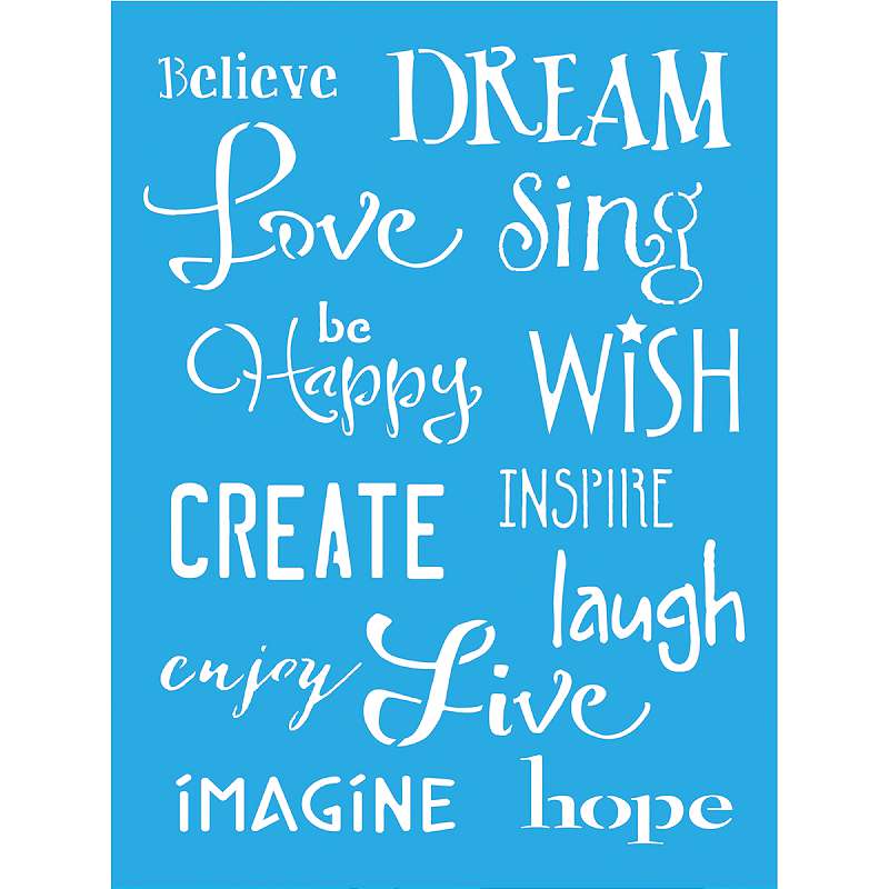 Americana Decor Stencil 6"X8" Inspiration