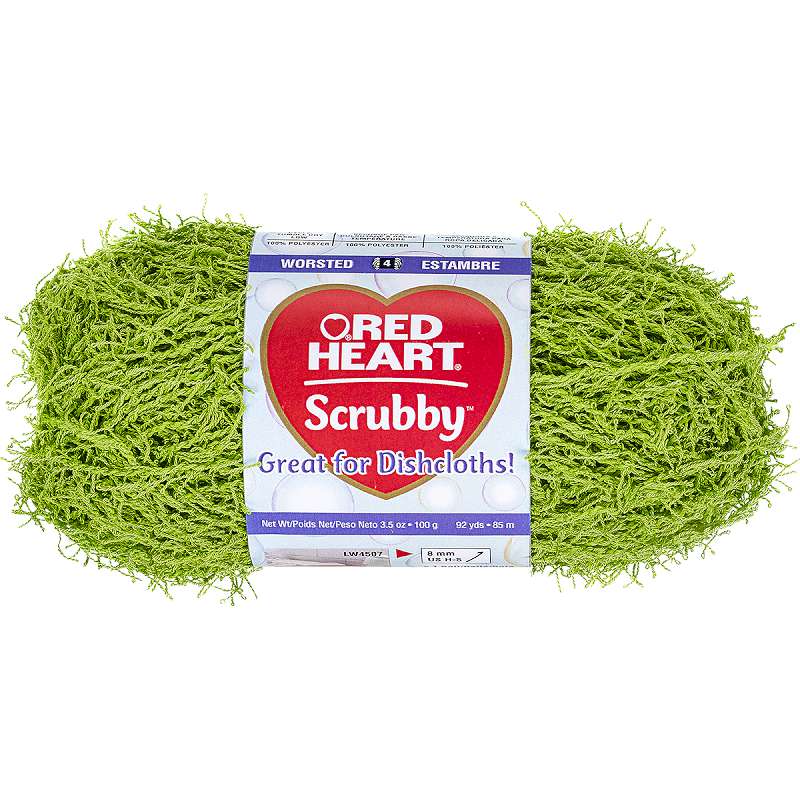 Red Heart Scrubby Yarn Lime