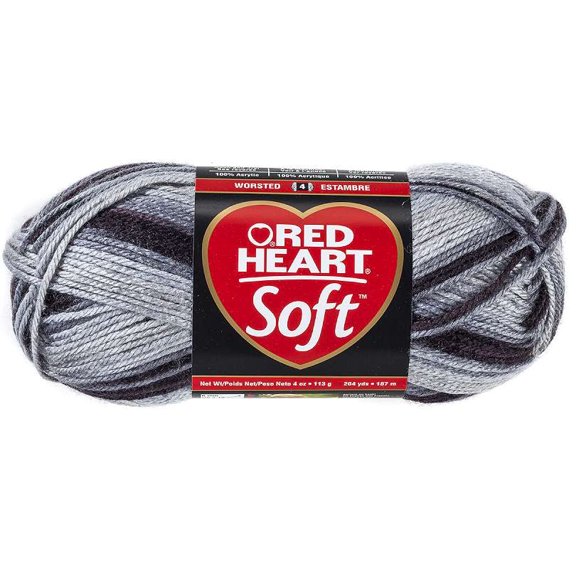 Red Heart Soft Yarn Greyscale