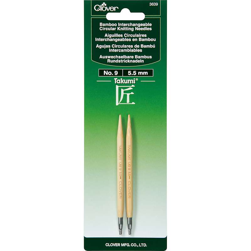 Takumi Bamboo Interchangeable Circular Knitting Needles Size 9/5.5mm