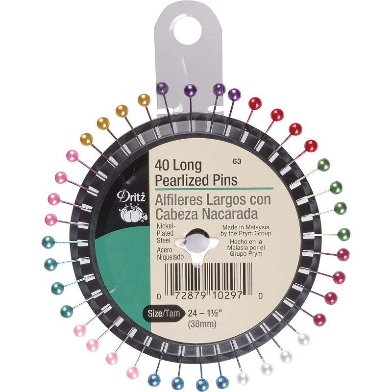 Long Pearlized Pins Pinwheel Size 24 40/Pkg
