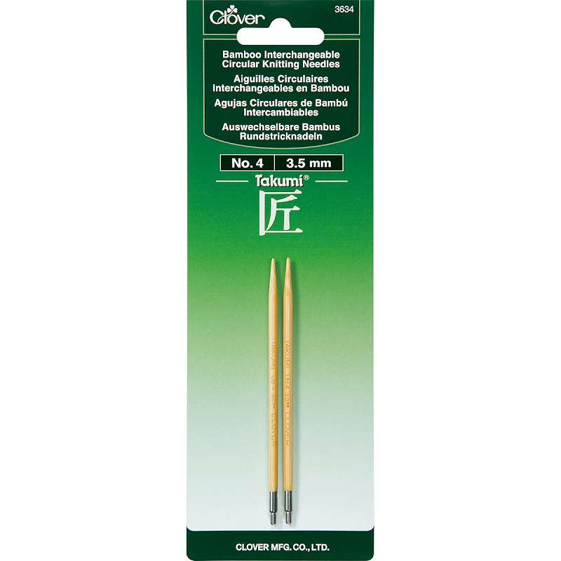 Takumi Bamboo Interchangeable Circular Knitting Needles Size 4/3.5mm
