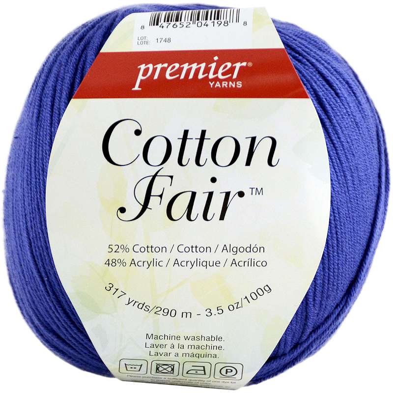 Cotton Fair Solid Yarn Blue Iris