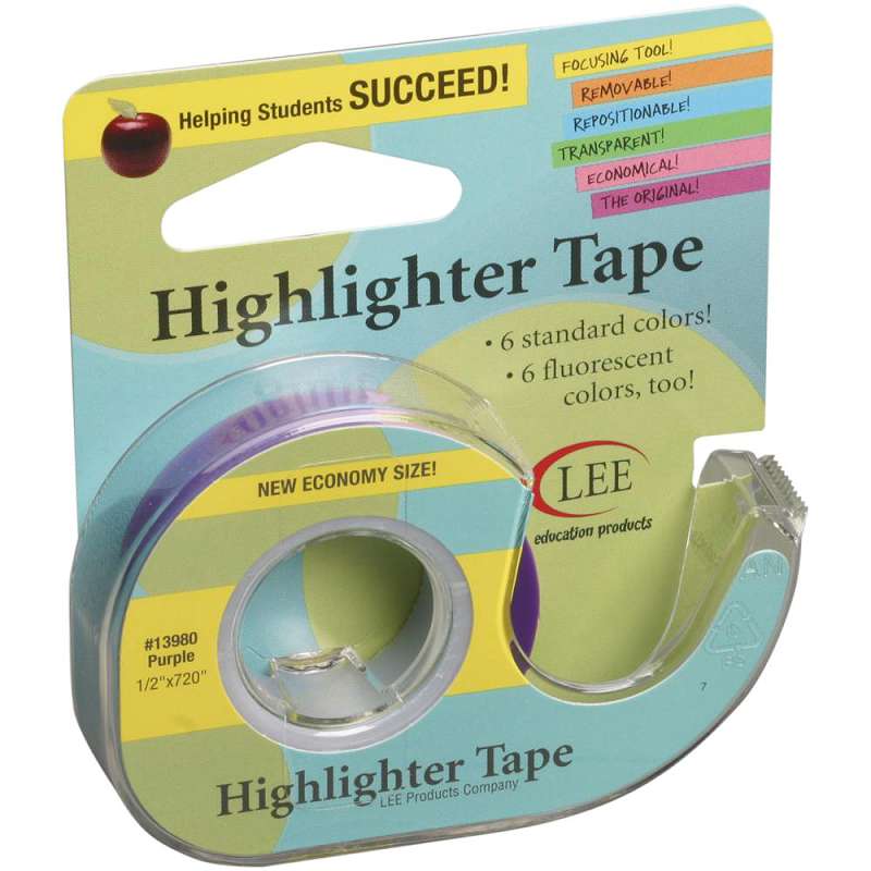 Lee Products Removeable Highlighter Tape Purple .5 Inch X 720 Inch