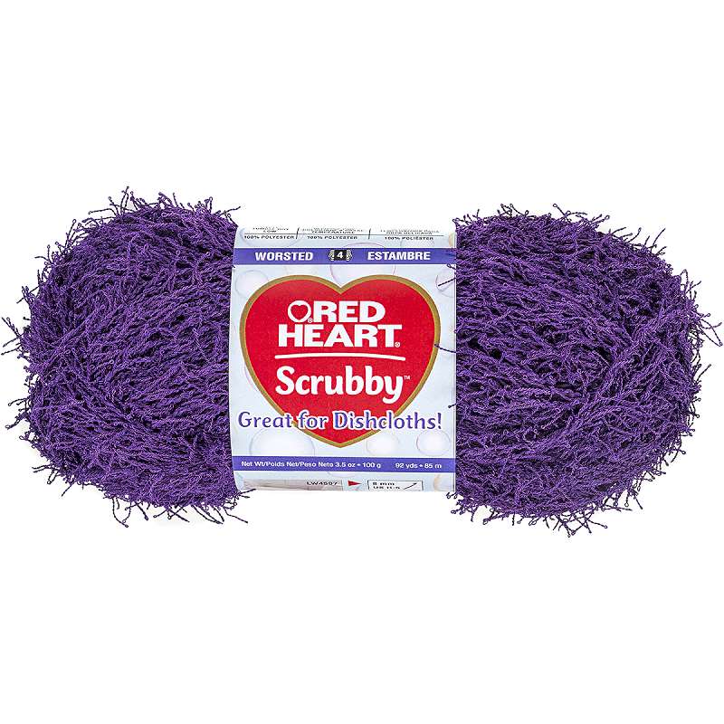 Red Heart Scrubby Yarn Grape