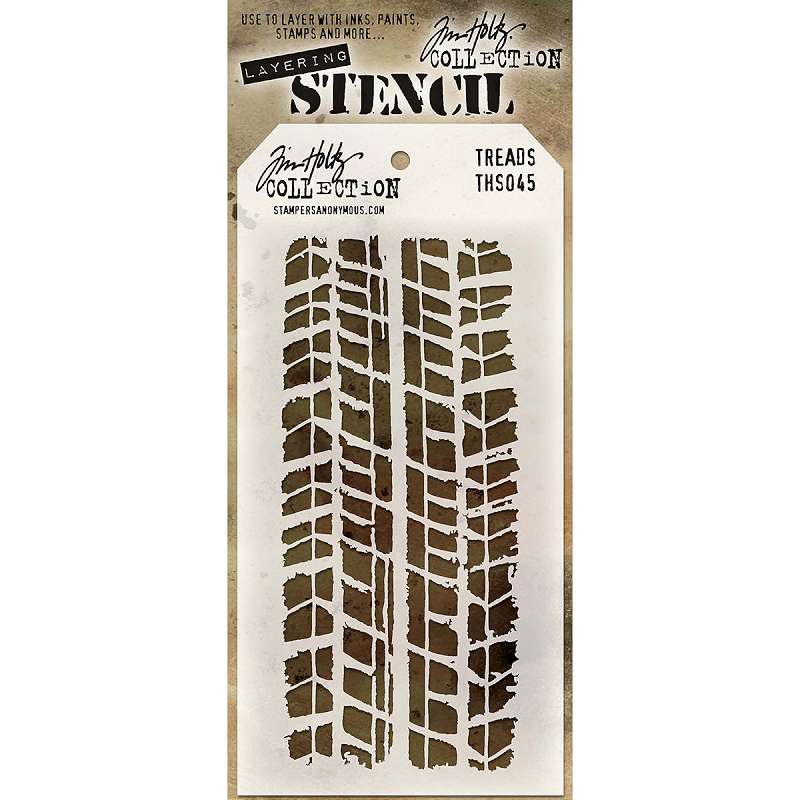Tim Holtz Layered Stencil 4.125"X8.5" Treads