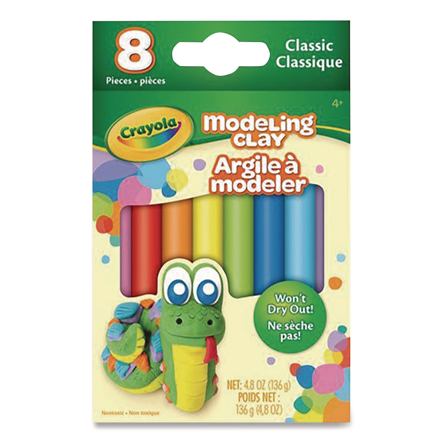 Crayola Modeling Clay .6oz 8/Pkg Basic